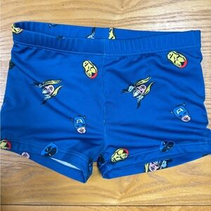 Zara boys 3-4t Blue Superhero Swim Shorts